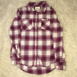 Maroon and White Flannel